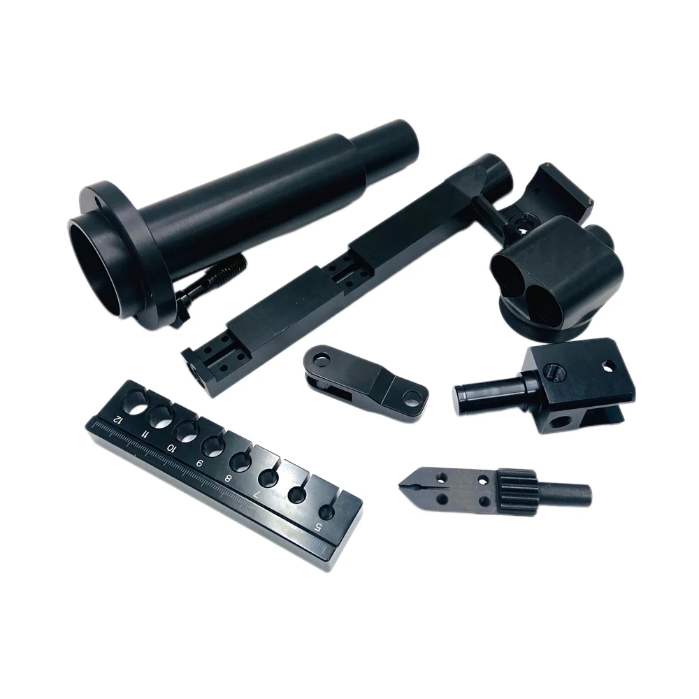 Black Machined Shafts and Fixtures