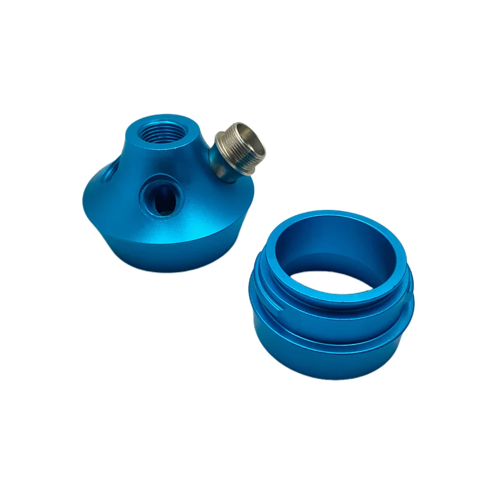 Blue Finished Turned Components